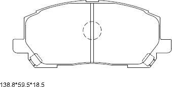 Asimco KD2457 - Kit de plaquettes de frein, frein à disque cwaw.fr