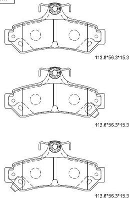 Asimco KD2509 - Kit de plaquettes de frein, frein à disque cwaw.fr