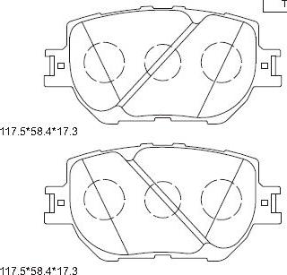 Asimco KD2506 - Kit de plaquettes de frein, frein à disque cwaw.fr