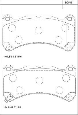 Asimco KD2516 - Kit de plaquettes de frein, frein à disque cwaw.fr