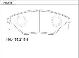 Asimco KD2518 - Kit de plaquettes de frein, frein à disque cwaw.fr