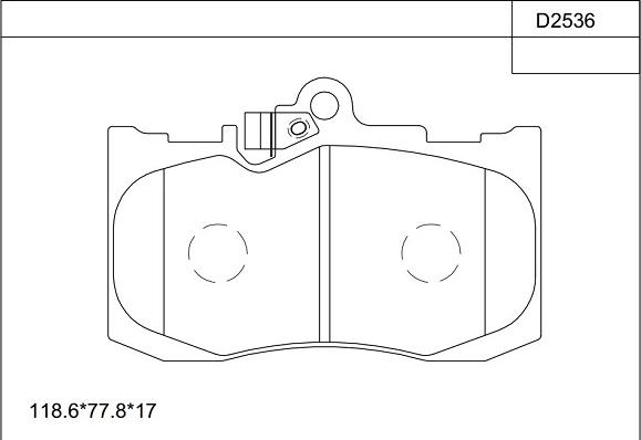 Asimco KD2536 - Kit de plaquettes de frein, frein à disque cwaw.fr