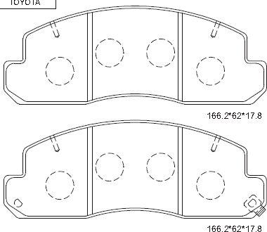 Asimco KD2532 - Kit de plaquettes de frein, frein à disque cwaw.fr