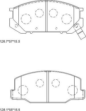 Asimco KD2692 - Kit de plaquettes de frein, frein à disque cwaw.fr