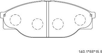 Asimco KD2604 - Kit de plaquettes de frein, frein à disque cwaw.fr