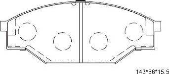 Asimco KD2688 - Kit de plaquettes de frein, frein à disque cwaw.fr