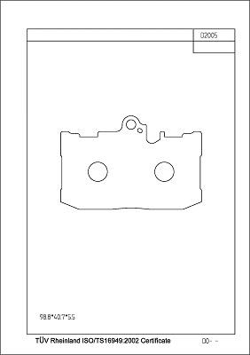 Asimco KD2005 - Kit de plaquettes de frein, frein à disque cwaw.fr