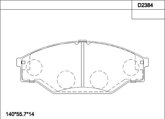 Asimco KD2384 - Kit de plaquettes de frein, frein à disque cwaw.fr