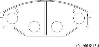 Asimco KD2386 - Kit de plaquettes de frein, frein à disque cwaw.fr