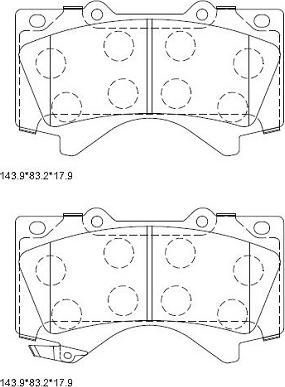 Asimco KD2387 - Kit de plaquettes de frein, frein à disque cwaw.fr