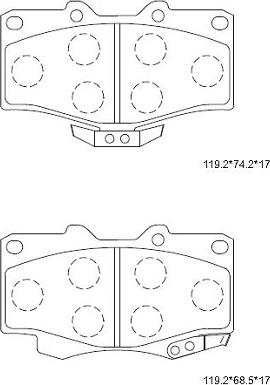 Asimco KD2203D - Kit de plaquettes de frein, frein à disque cwaw.fr