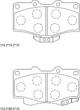 Asimco KD2203 - Kit de plaquettes de frein, frein à disque cwaw.fr