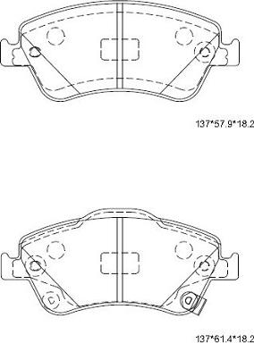 Asimco KD2790 - Kit de plaquettes de frein, frein à disque cwaw.fr