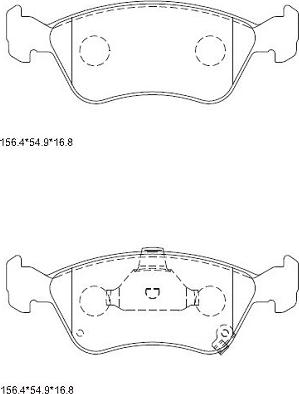 Asimco KD2797 - Kit de plaquettes de frein, frein à disque cwaw.fr