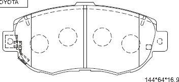 Asimco KD2741W - Kit de plaquettes de frein, frein à disque cwaw.fr