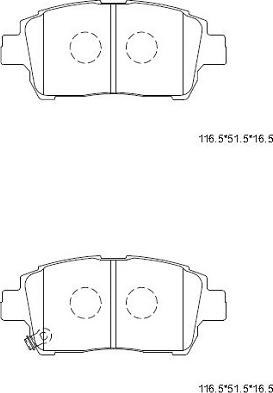 Asimco KD2754 - Kit de plaquettes de frein, frein à disque cwaw.fr