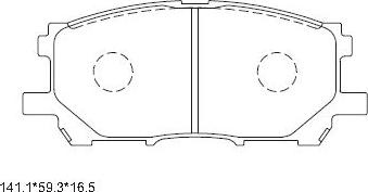 Asimco KD2753 - Kit de plaquettes de frein, frein à disque cwaw.fr