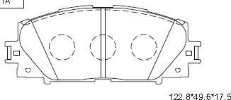 Asimco KD2764 - Kit de plaquettes de frein, frein à disque cwaw.fr