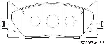 Asimco KD2765 - Kit de plaquettes de frein, frein à disque cwaw.fr