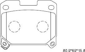 Asimco KD2760 - Kit de plaquettes de frein, frein à disque cwaw.fr