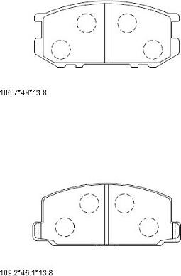 Asimco KD2767 - Kit de plaquettes de frein, frein à disque cwaw.fr