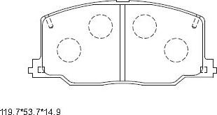 Asimco KD2710 - Kit de plaquettes de frein, frein à disque cwaw.fr