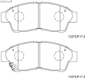 Asimco KD2718 - Kit de plaquettes de frein, frein à disque cwaw.fr