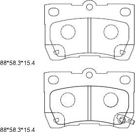 Asimco KD2782 - Kit de plaquettes de frein, frein à disque cwaw.fr