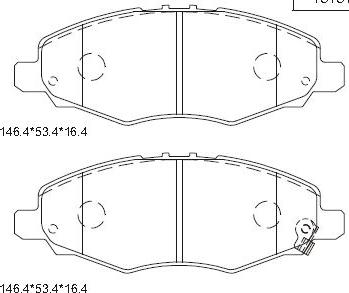 Asimco KD2735 - Kit de plaquettes de frein, frein à disque cwaw.fr