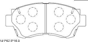 Asimco KD2731 - Kit de plaquettes de frein, frein à disque cwaw.fr