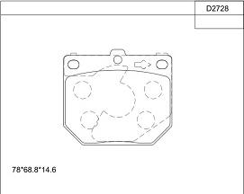 Asimco KD2728 - Kit de plaquettes de frein, frein à disque cwaw.fr