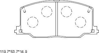 Asimco KD2723 - Kit de plaquettes de frein, frein à disque cwaw.fr