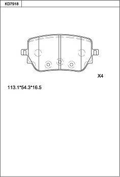 Asimco KD7918 - Kit de plaquettes de frein, frein à disque cwaw.fr