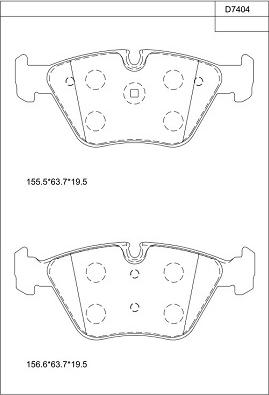 Asimco KD7404 - Kit de plaquettes de frein, frein à disque cwaw.fr