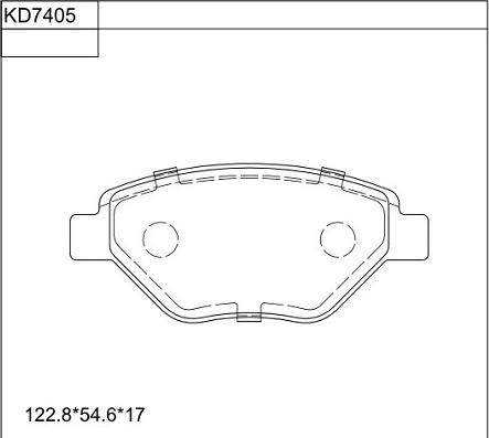 Asimco KD7405 - Kit de plaquettes de frein, frein à disque cwaw.fr