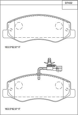 Asimco KD7432 - Kit de plaquettes de frein, frein à disque cwaw.fr