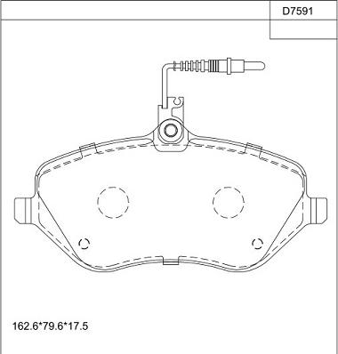 Asimco KD7591 - Kit de plaquettes de frein, frein à disque cwaw.fr