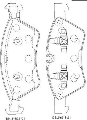 Asimco KD7549 - Kit de plaquettes de frein, frein à disque cwaw.fr