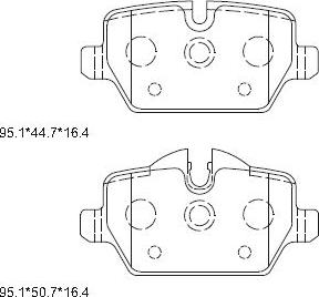 Asimco KD7546 - Kit de plaquettes de frein, frein à disque cwaw.fr