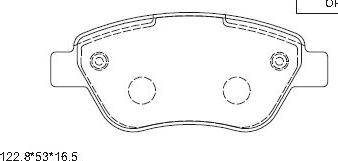 Asimco KD7542 - Kit de plaquettes de frein, frein à disque cwaw.fr