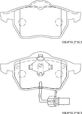 Asimco KD7558 - Kit de plaquettes de frein, frein à disque cwaw.fr