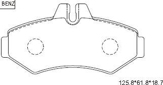 Asimco KD7552 - Kit de plaquettes de frein, frein à disque cwaw.fr