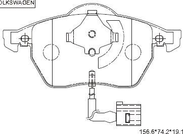 Asimco KD7564 - Kit de plaquettes de frein, frein à disque cwaw.fr