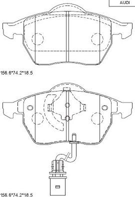 Asimco KD7563 - Kit de plaquettes de frein, frein à disque cwaw.fr