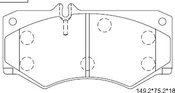 Asimco KD7562 - Kit de plaquettes de frein, frein à disque cwaw.fr