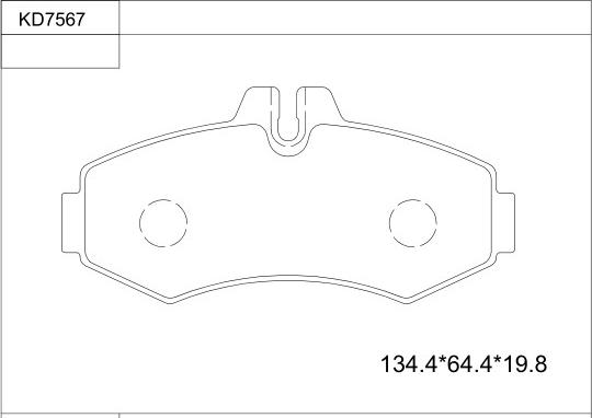 Asimco KD7567 - Kit de plaquettes de frein, frein à disque cwaw.fr