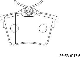 Asimco KD7504 - Kit de plaquettes de frein, frein à disque cwaw.fr