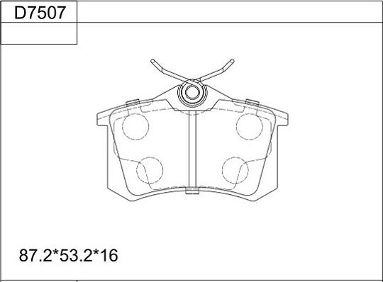 Asimco KD7507 - Kit de plaquettes de frein, frein à disque cwaw.fr