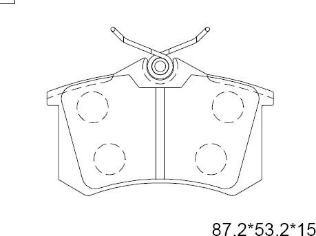 Asimco KD7511 - Kit de plaquettes de frein, frein à disque cwaw.fr