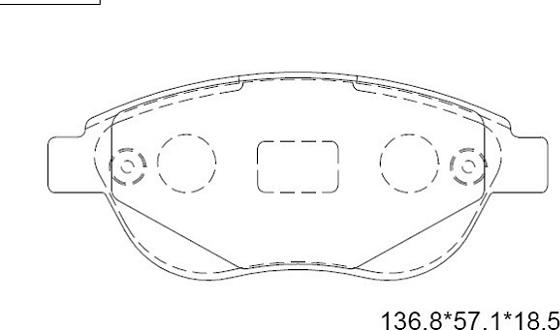 Asimco KD7518 - Kit de plaquettes de frein, frein à disque cwaw.fr